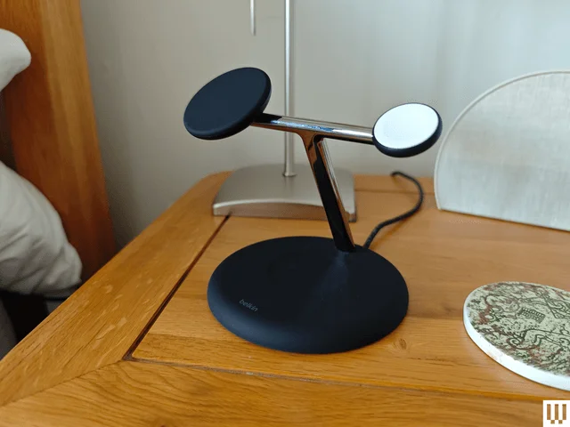 Image may contain: Wood, Plywood, Electrical Device, Microphone, Furniture, Table, Hardwood, Tabletop, Person, and Desk