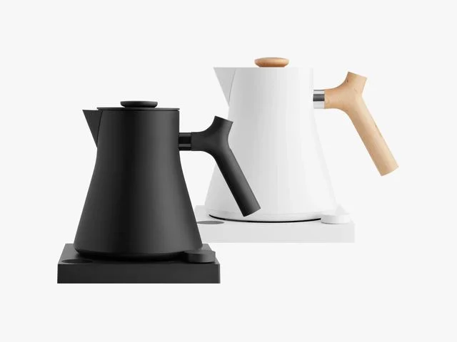 1 black and 1 white minimalist coffee pot