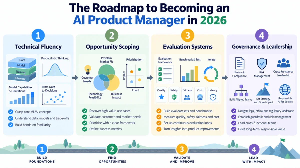 AI Product Manager Roadmap: Technical Fluency, Evaluation and Scale