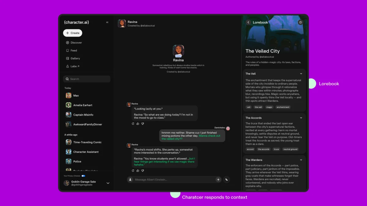 Introducing Lorebook: Build the World Behind Your Characters