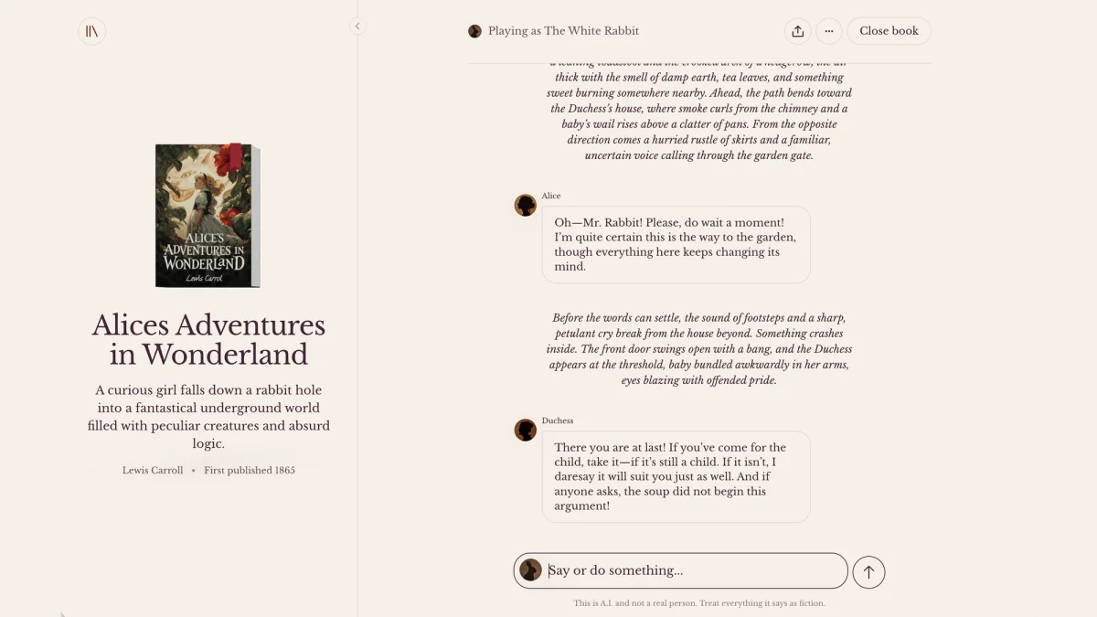 introducing c.ai books: classic literature, now playable